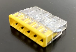 Wago 2273-205 Verbindungsdosenklemme 5 Leiter transparent/gelb 10 Stück (NEU) - Bild 1 von 2