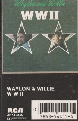 WAYLON JENNINGS & WILLIE NELSON CASSETTE TAPE: "WW II" 1982 - Image 1 of 4