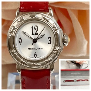 Vintage 1991 Michel Jordi Ethno Swiss Made Stainless Steel Watch Original Box - Picture 1 of 16