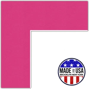 ArtToFrames Custom Pink Tulip Picture Photo Frame Mat Matting Board - Picture 1 of 41