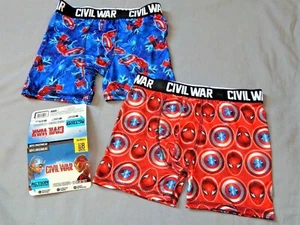 Boy's Spiderman Underwear Boxer Briefs Size Medium 8 Youth NEW Captain America - Picture 1 of 8