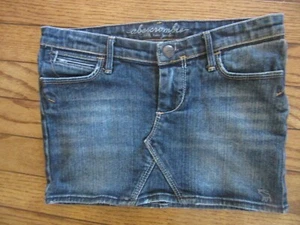 ABERCROMBIE NEW YORK KIDS STRETCH DENIM JEAN MINI SKIRT~10 - Picture 1 of 4