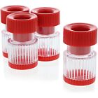 4 Pack Pill Crusher Pulverizer Dose Tablet Grinder with Storage, Red 2 x 3.25 in