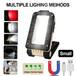 USB LED Work Light COB Inspection Lamp Magnetic Torch Rechargeable Car Garage - Picture 1 of 19