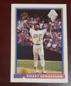 1991 Bowman Rickey Henderson Stolen Base All-Time Leader  *COMBINE SHIP*