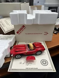 Danbury Mint 1958 Ferrari 250 Testa Rossa Die-Cast Car 1/24 with title - Imagen 1 de 5
