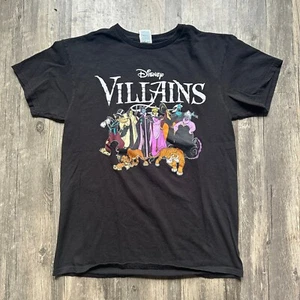 Delta Disney Villains Graphic Print T-Shirt Black Tee Medium - Picture 1 of 2