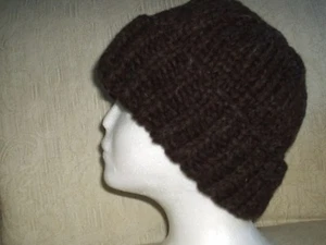 Canadian 100% Wool Hand Knit  Hat/Watch Cap/Beanie - X Large - 14 Color Choices - Picture 1 of 17