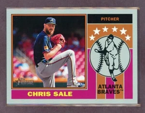 2025 Topps Heritage '76 Player Icons HOLOGRAPHIC Parallel Chris Sale Braves - Imagen 1 de 1