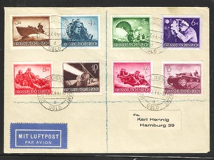GERMANY 1944 WWII World War II, Used Cover, Airmail Oslo Norway to Hamburg XF - Picture 1 of 1