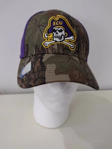 ECU East Carolina University Pirate Baseball Cap Hat North Carolina Purple Camo - Picture 1 of 9