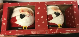 Weihnachtsmann Becher 2er Set Crofton Holiday Keramik Neu aus altem Lagerbestand - Bild 1 von 6