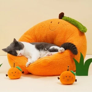 ZEZE Orange Soft Pet Bed - Picture 1 of 4