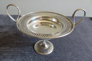 ANTIQUE STERLING SILVER PEDESTAL BONBON DISH LONDON 1913/14 MAPPIN & WEBB - Picture 1 of 5