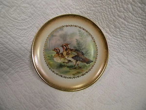 Vtg Peach & Gold Trim  Imperial Germany Bird Plate, Hand-Painted, EXCELLENT - Picture 1 of 2
