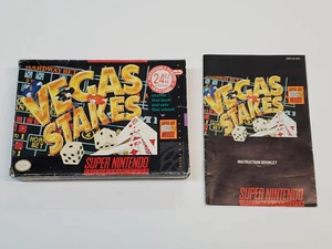 Vegas Stakes Super Nintendo SNES Box & Manual Only *rental - Picture 1 of 24