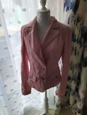 Inwear Corduroy Pink Jacket sz 12,  very good cond, button front, puff shoulders