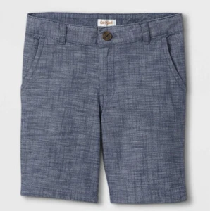 Pantalones Cortos Chinos CAT JACK Niños Uniforme ELÁSTICOS Frente Plano AZUL CHAMBRAY 12 (191) - Imagen 1 de 3