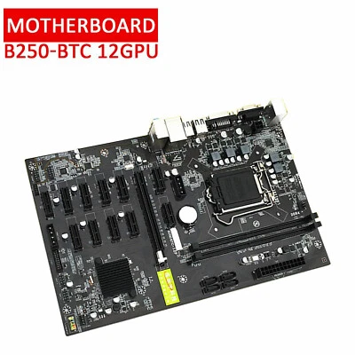 B250-BTC 12GPU Miner Motherboard Ethereum Mining 12 PCI-E LGA1151 DDR4 IN STOCK - Image 1 of 4