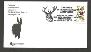 2002 US Boy Scout Elk Lick Calumet International Camporee BSA cancel - Picture 1 of 1