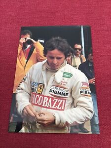Gilles Villeneuve Ferrari 312T4 Grand Prix formula 1 Vintage Giacobazzi Postcard