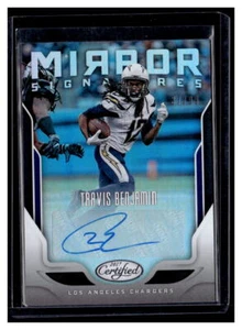 2017 firmas certificadas #85 Travis Benjamin autógrafo cargadores automáticos/99 - Imagen 1 de 1