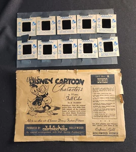 Original Vintage 1944 Walt Disney ~ Dumbo Full Set of 10 35mm Full Color Slides - Picture 1 of 5