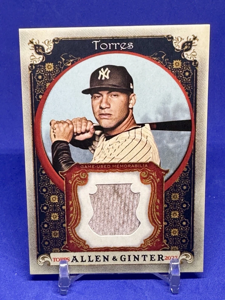 2023 Topps Allen & Ginter Relic Card #AGRB-GT Gleyber Torres NY Yankees - Image 1 of 3