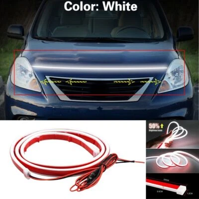 Hood LED Daytime Running Light Strip Flexible Lamp 1pcs For Nissan Versa Foto 1 de 4