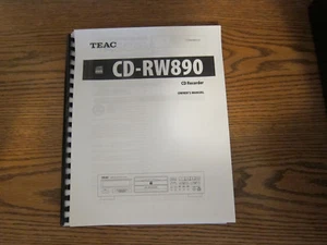 Manual de instrucciones Teac CD-RW890 - Imagen 1 de 4