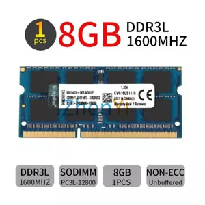 8Go 4Go DDR3L1600MHz PC3L-12800S 204pin sodimm Laptop Mémoire RAM Kingston FR - Imagen 1 de 9