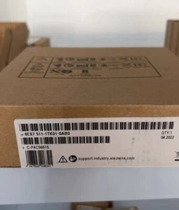 New Siemens 6ES7 511-1TK01-0AB0 6ES7511-1TK01-0AB0 S7-1500T, CPU 1511T-1 PN - Picture 1 of 4