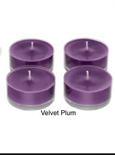 Partylite VELVET PLUM Scented LG Tealights 2 Boxes Of 4 Total Of 8 Candles