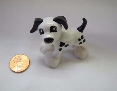Lego Duplo White Puppy Dog Pet W/ Black Spots For Farm Farmer House Dalmatian - Image 1 of 3