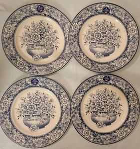 Juego de platos de cena Royal Stafford de 4 quilates 11" baño inglés flor azul primavera floral - Imagen 1 de 14