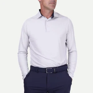 $119 KJUS Men's Soren Polo L/S (solid) | Alloy | EU 48 US Small - Picture 1 of 8