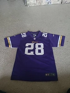 Nice Nike On Field Minnesota Vikings Adrian Peterson #28 Youth Size L Jersey. - Picture 1 of 3