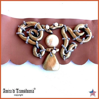 belt dress woman accessories bustier vintage luxury embroidered waistband buckle - Image 1 of 4