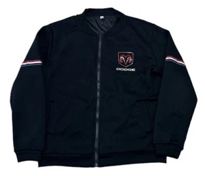 Dodge Fleece Men’s Small Black Full Zip Red Logo Jacket Outdoor Casual - Picture 1 of 7