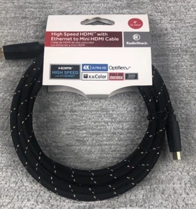 8ft High Speed Hdmi With Ethernet To Micro Hdmi Cable Radioshack 1500486 - Picture 1 of 3