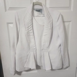 Night Studio 3-teilige Kleidersuite mit Rock, Jacke & Shell-Top - weiß Größe 14 - Bild 1 von 24