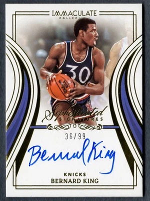 2022-23 Panini Immaculate Bernard King Sophisticated Signatures Auto 36/99 #YB - Image 1 of 2