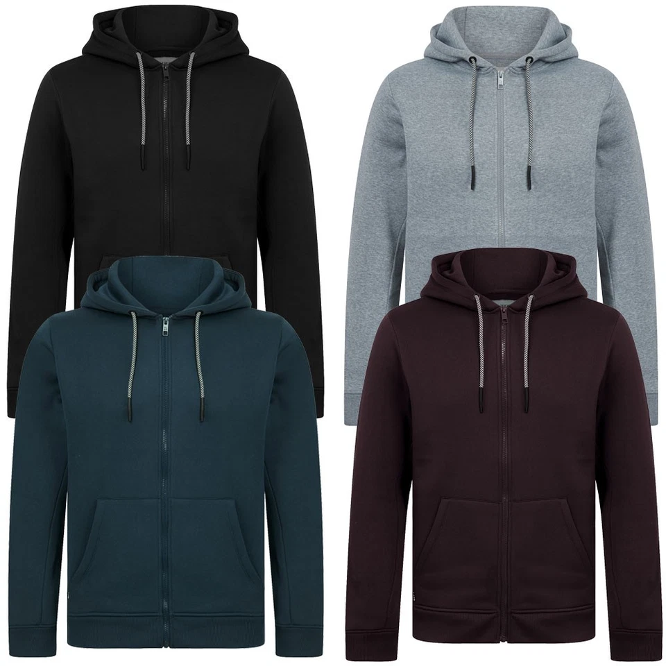 Tokyo Laundry Hombre Sudadera con Capucha Lisa Cremallera Completa Con Capucha Camiseta con Capucha Gimnasio Sudadera Foto 1 de 1