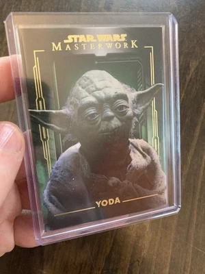 2020 Topps Star Wars Masterwork Green Yoda 44/99 #55 RARE NM+ - Image 1 of 2