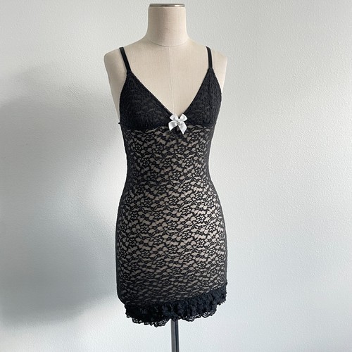 UNDERCOVER Abito Victoria's Secret donna S nero pizzo trasparente fata civetta volant sexy