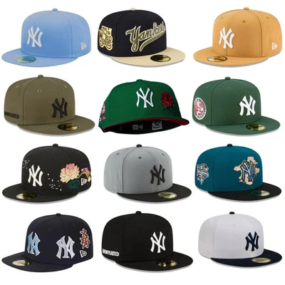 New York Yankees 59FIFTY Fitted Hat-5950 Hat Men's Baseball cap - New