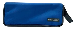 CASE LOGIC Cassette Tape Carry Case Holder 15-Capacity BLUE / GRAY 90s Retro - Picture 1 of 7