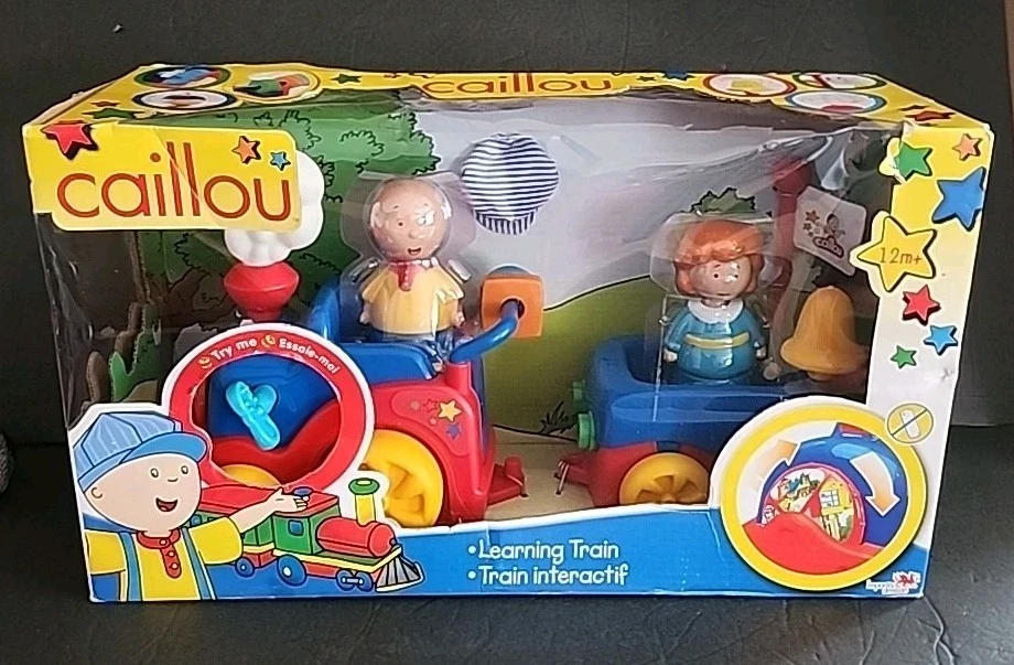 Caillou Learning Train Toy Set 2 Figures PBS Kids NEW Please Read Description  - Image 1 of 4