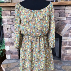 Pullover Kleid, komplett gefüttert, süßer Blumendruck, super für Tag oder Abend Gr. M - Bild 1 von 6