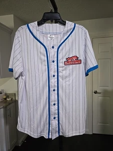 Camiseta de béisbol Budweiser para hombre mediana blanca azul King of Beers novedad. Nuevo - Imagen 1 de 5
